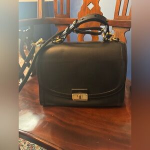 Brahmin Vintage Rare Phoebe Black Leather Satchel